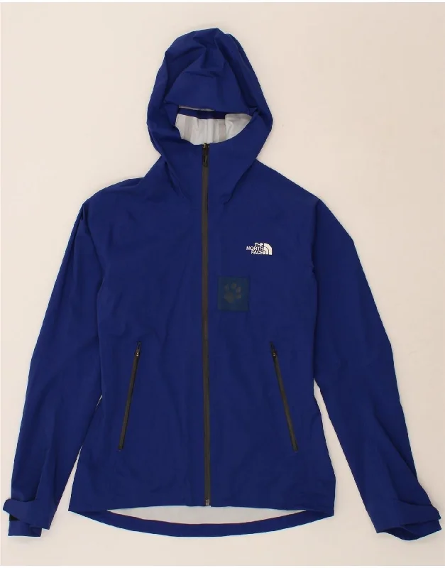 THE NORTH FACE Womens Hooded Rain Jacket UK 10 Small Navy Blue Nylon