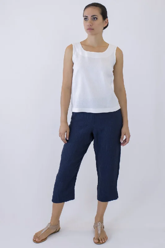 7/8 Length Pants in comfortable Crinkle Linen AC-06