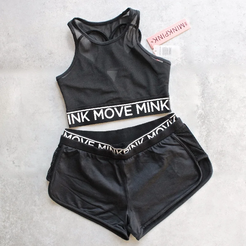 Final Sale - Minkpink - The Dark Side Jogger Shorts in Black