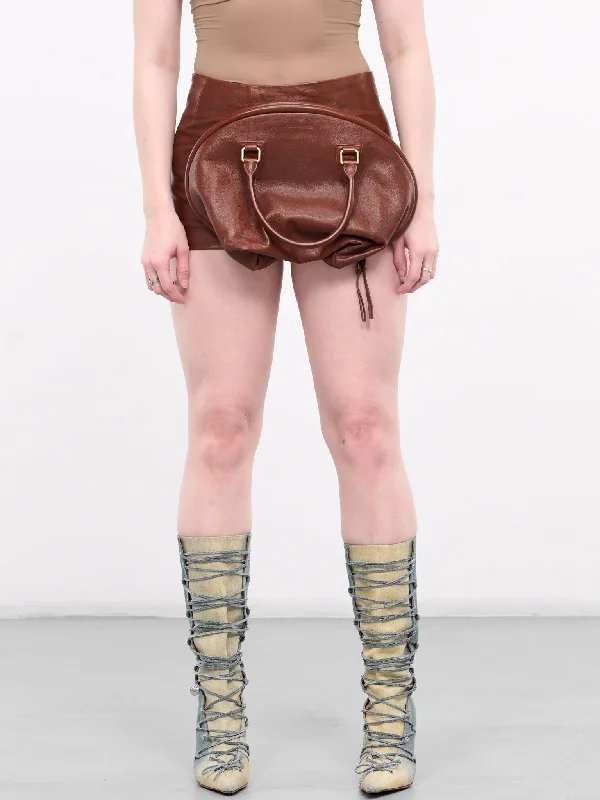 Handbag Mini Skirt (AF0454-COGNAC-BROWN)