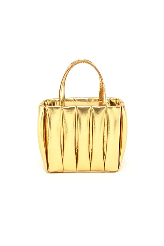 Aria Laminated Bag in Gold