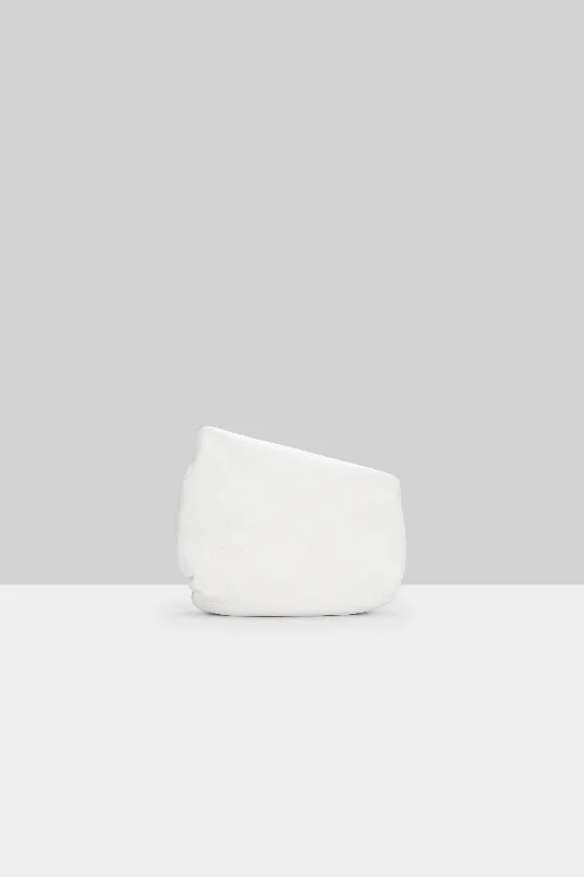 Fantasmino Grained Leather Clutch in White