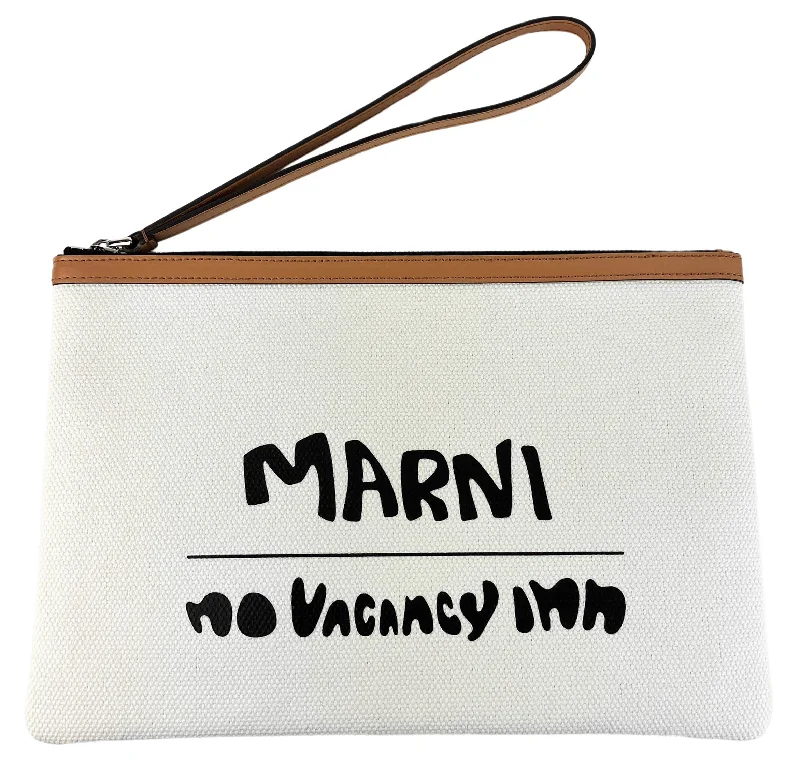 Marni x No Vacancy Inn Bey Pouch in White