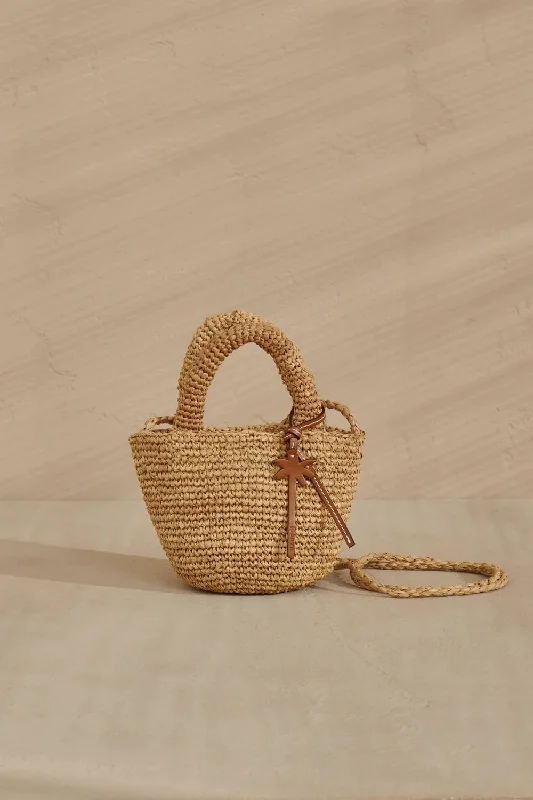 Mini Summer Bag in Natural Tan Raffia