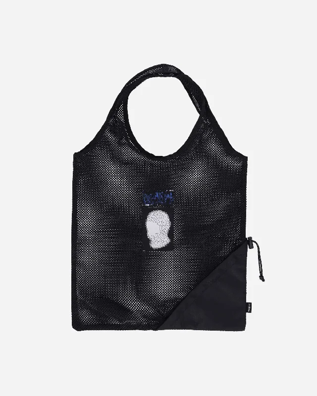 Packable Mesh Shopper Black